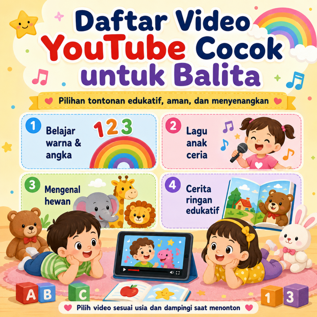 Daftar Video YouTube Cocok untuk Balita