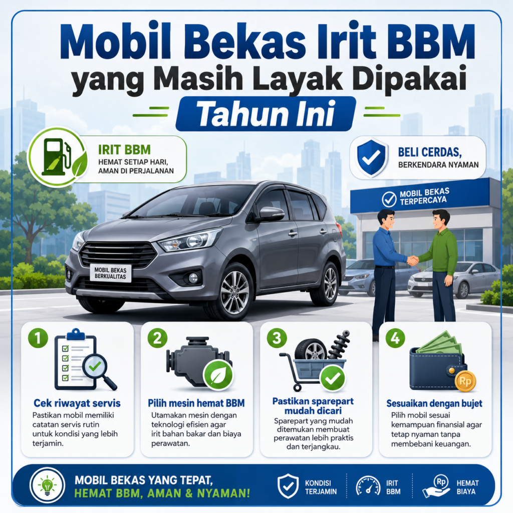 Mobil Bekas Irit BBM yang Masih Layak Dipakai Tahun Ini