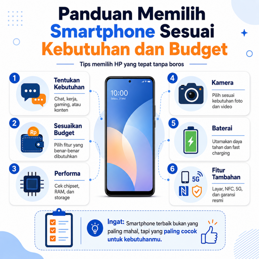 Panduan Memilih Smartphone Sesuai Kebutuhan dan Budget