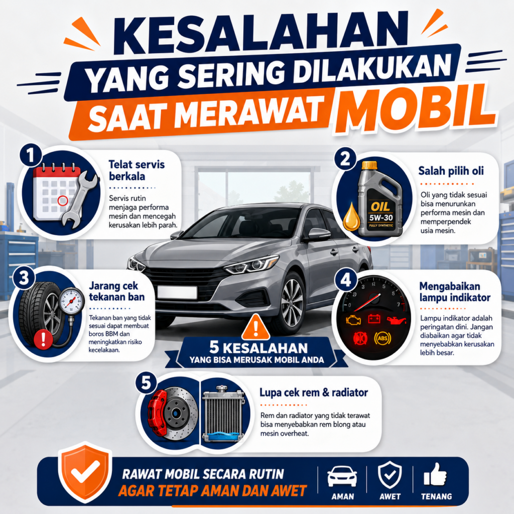 Kesalahan yang Sering Dilakukan Saat Merawat Mobil